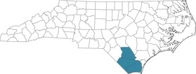 map of north carolina dark